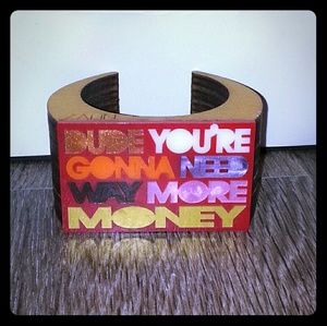 NEIVZ Acrylic text cuff bracelet